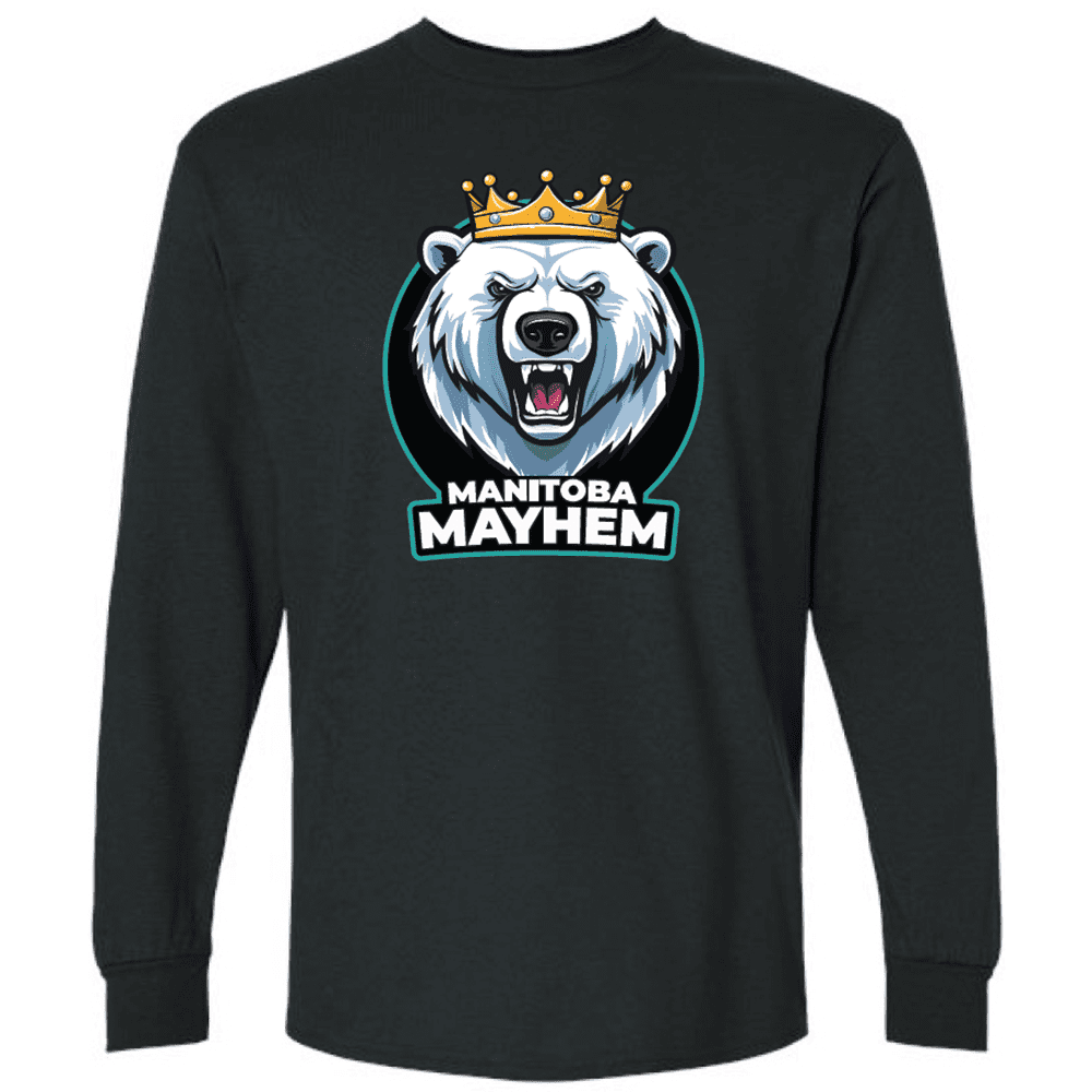 G240 Gildan Ultra Cotton Long Sleeve T-Shirt - Black
